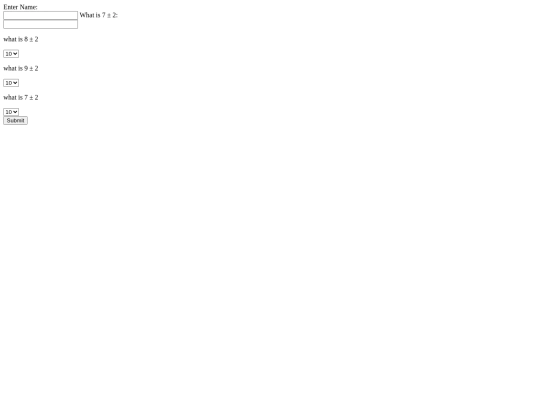 Mathtest screenshot