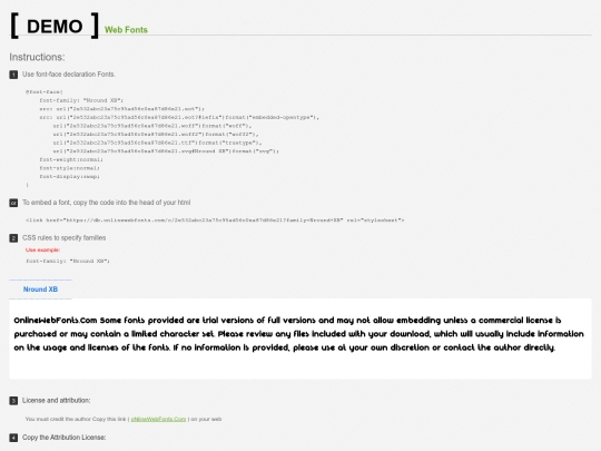 webfont/Web Fonts Demo screenshot