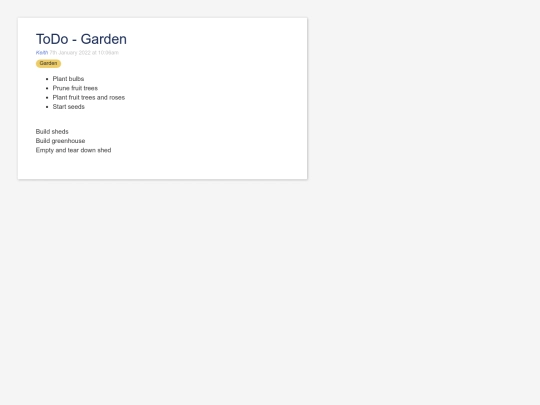 ToDo - Garden screenshot