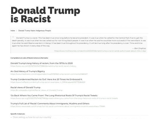 donald-trump-is-racist screenshot