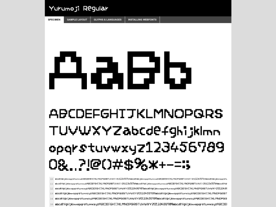 webfontkit-20240503-124743/yurumoji-demo screenshot