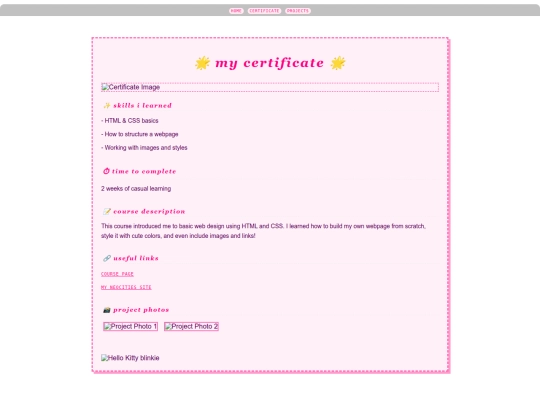 Certificate 2 screenshot
