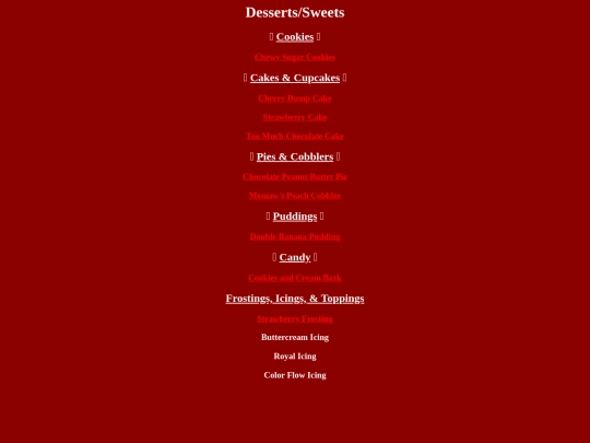 Desserts screenshot