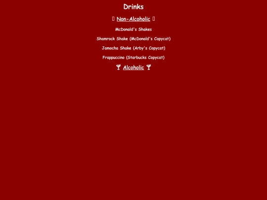 Drinks screenshot