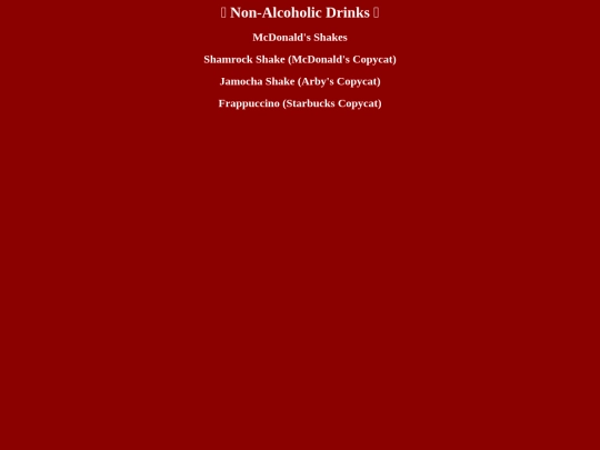 Drinks/nonalcoholic screenshot