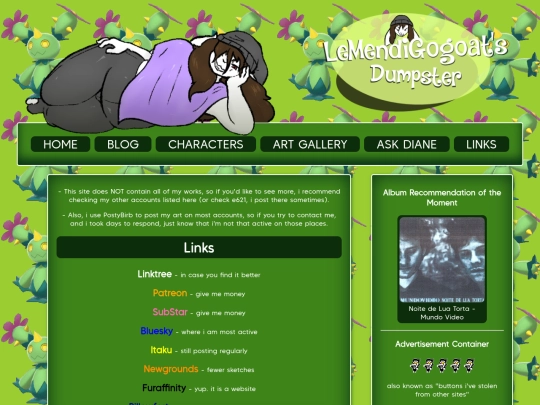links screenshot