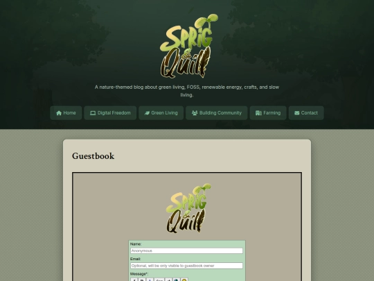 guestbook screenshot