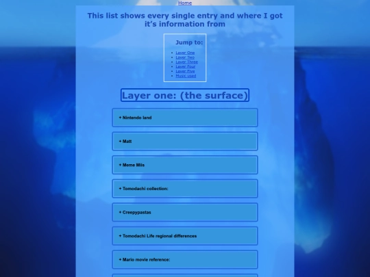 Mii tidbits/Mii-iceberg/sources screenshot