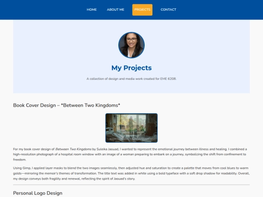 jenna final portfolio/projects screenshot