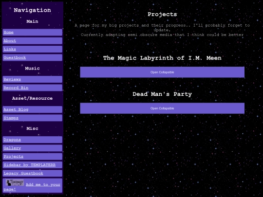 Projects screenshot