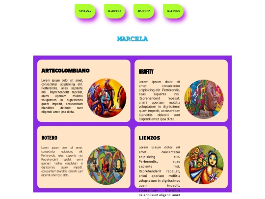 wireframming/marcela screenshot
