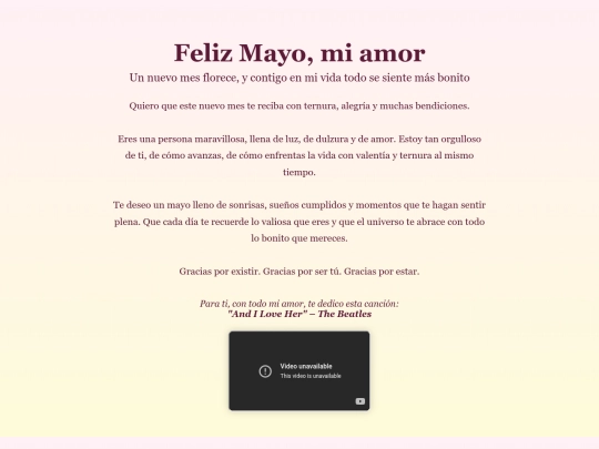 Feliz mes mi princesa  screenshot