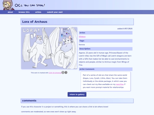 ocs/lora-of-archaus screenshot