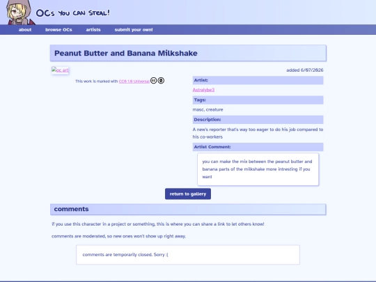 ocs/peanut-butter-and-banana-milkshake screenshot