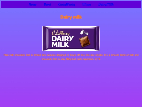 dairymilk screenshot