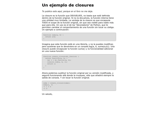 closures screenshot