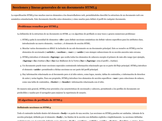 secciones screenshot