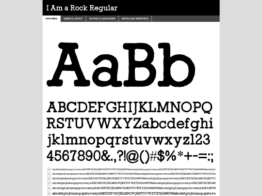 webfonts/iamarock_free_for_personal_use_only-demo screenshot
