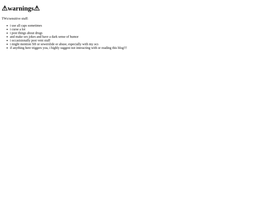warnings screenshot