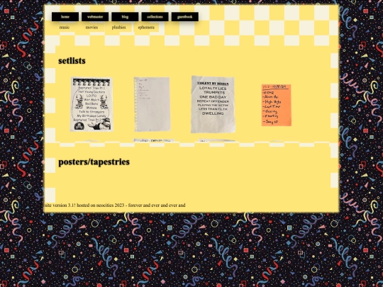 collections/ephemera screenshot