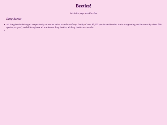 fake index.html/beetles screenshot