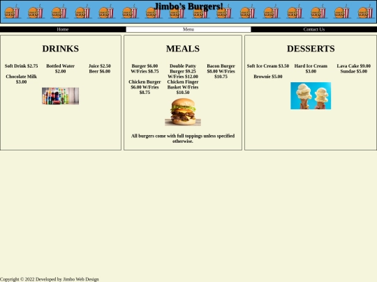 menu screenshot