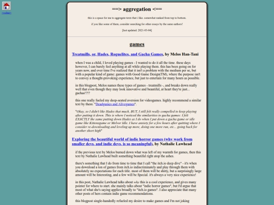 projects/aggregation screenshot