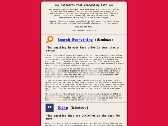 projects/softwares screenshot