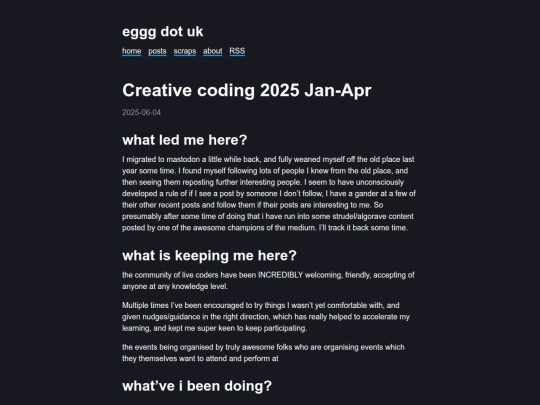 blog/2025-04-creative-coding-jan-apr-2025 screenshot