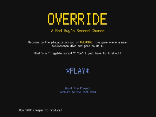 OVERRIDE screenshot