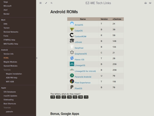 android/roms screenshot