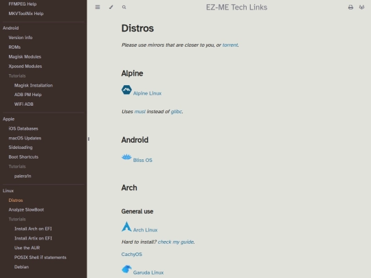 linux/distros screenshot