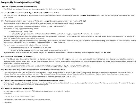 test/7z/general/faq screenshot