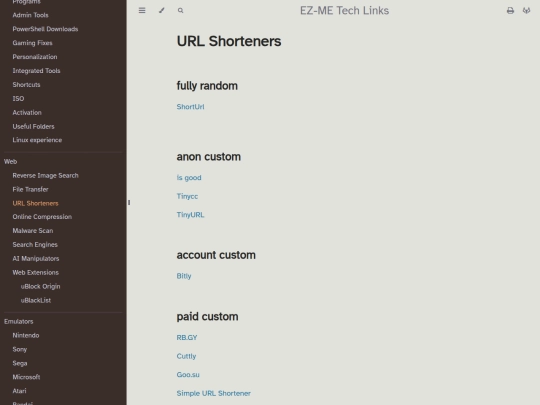 web/short-url screenshot