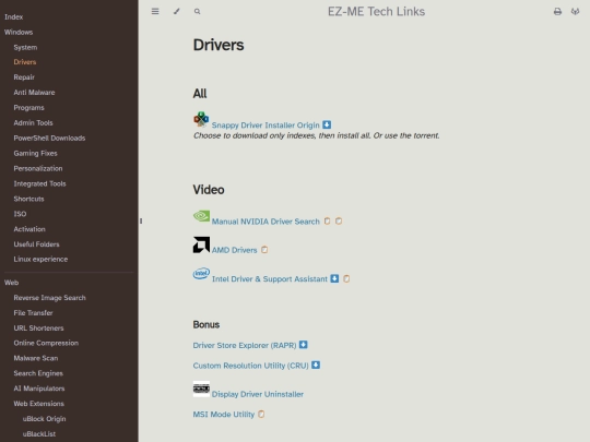 windows/drivers screenshot