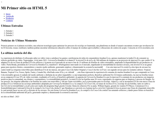 HTML 5 completo/HTML 5 screenshot