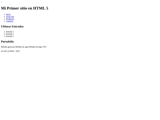HTML 5 completo/Productos screenshot