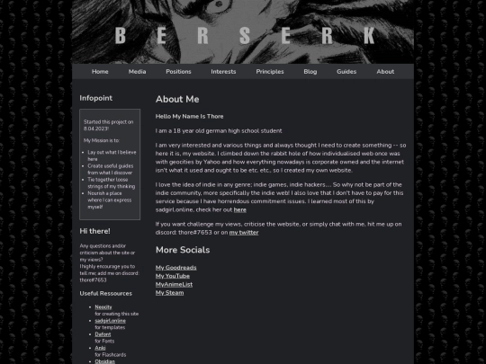 HTML/aboutme screenshot