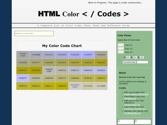 html-color-codes screenshot