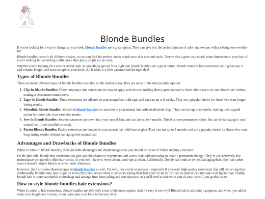 blonde-bundles screenshot