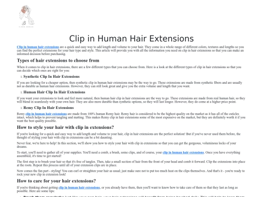 clip-in-human-hair-extensions screenshot