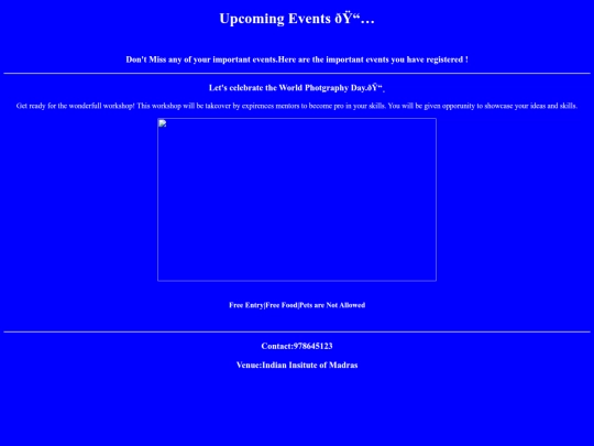 Event/Project 1 screenshot