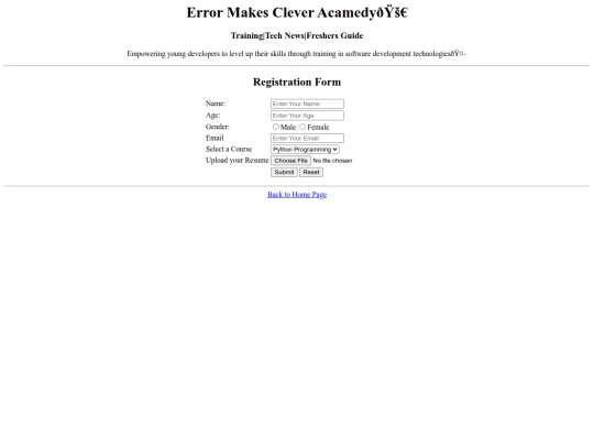 Project2/Registration screenshot