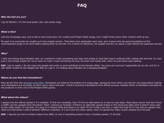 faq screenshot