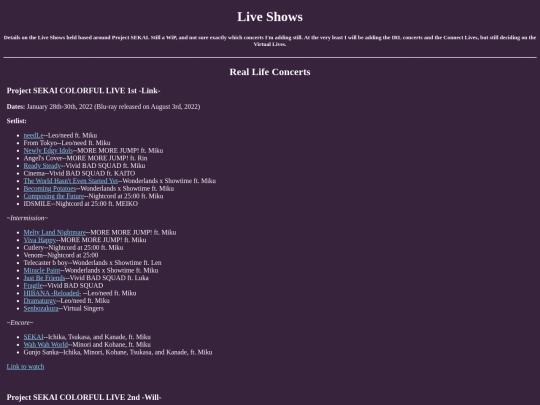live-shows screenshot