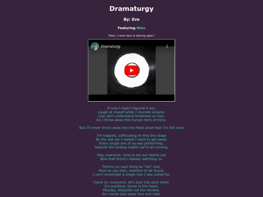 song-pages/ln/dramaturgy-original screenshot