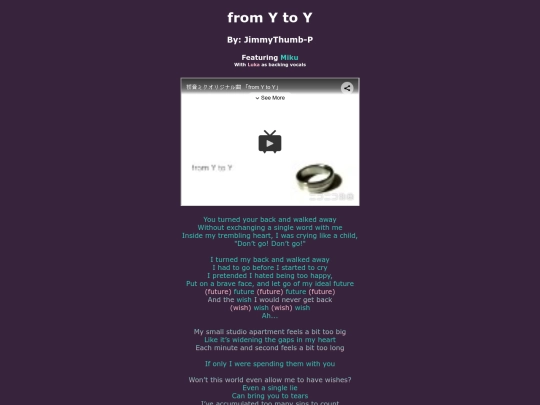 song-pages/ln/from-y-to-y-original screenshot