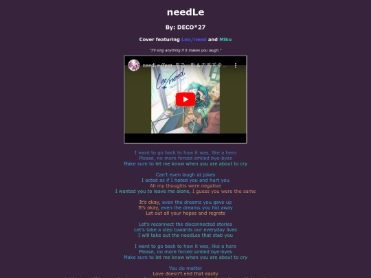 song-pages/ln/needle-sekai screenshot