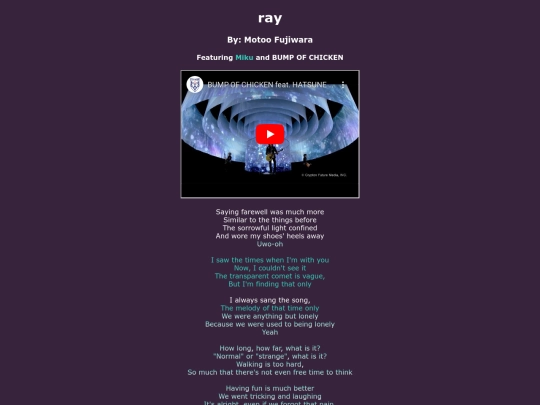 song-pages/ln/ray-original screenshot