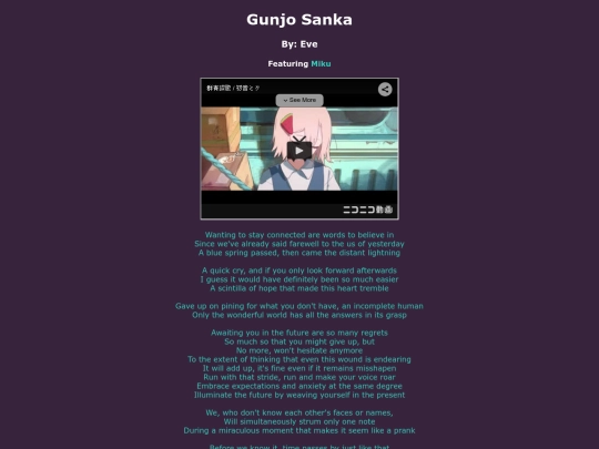 song-pages/mixed/gunjo-sanka-original screenshot